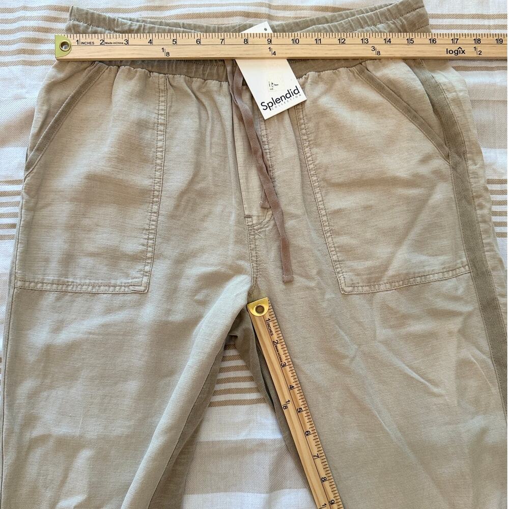 Splendid NWT ($158) | Lakeside linen blend jogger pants in fawn beige | large - Picture 3 of 6